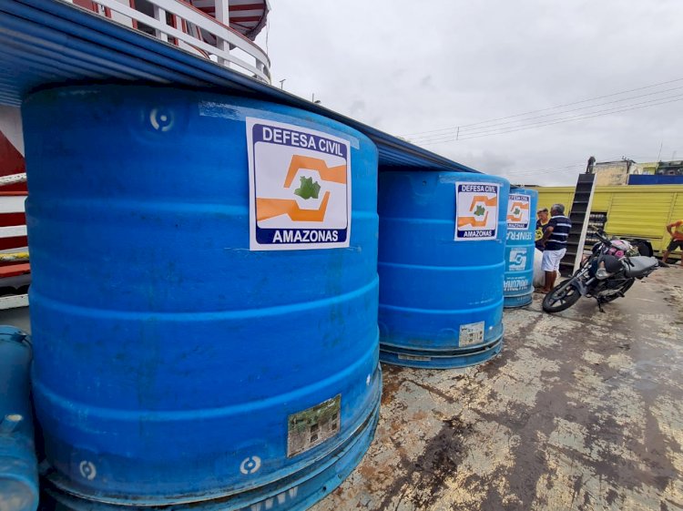 Defesa Civil do Estado envia reforço para abastecimento de água potável em Anamã