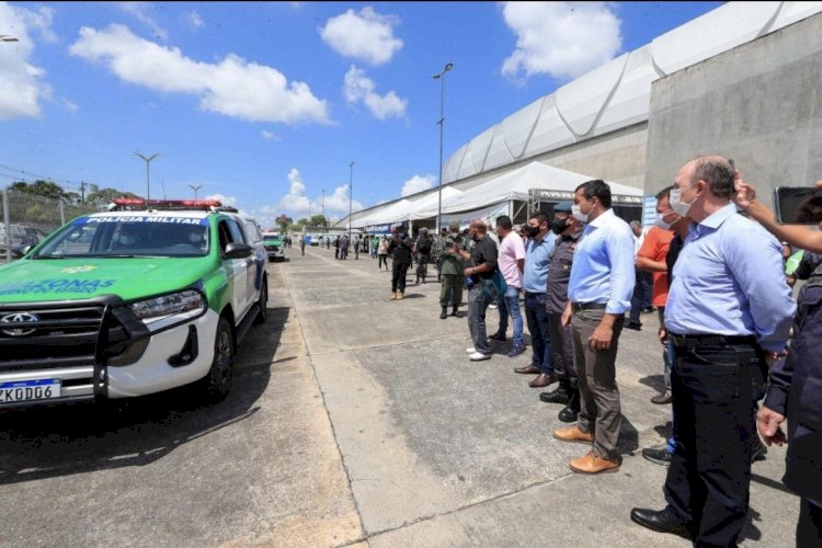 Governador Wilson Lima entrega novas viaturas para a PMAM e modernos equipamentos para uso da PC-AM