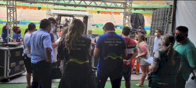 Autoridades de Saúde realizam visita técnica para conferir protocolos de evento na Arena da Amazônia