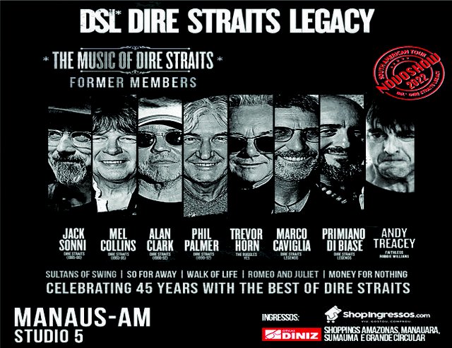 Em retorno ao Brasil em 2022, ‘Dire Straits Legacy’ realiza show em Manaus