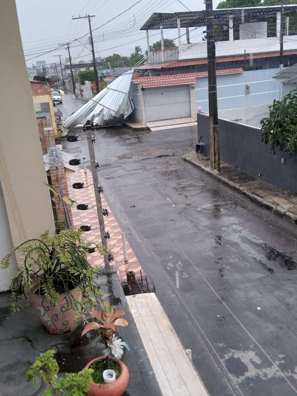 Chuva forte derruba árvores e causa prejuízos em diversos pontos de Manaus