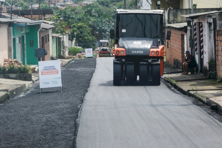 Obras do ‘Asfalta Manaus’ avançam no bairro Santa Etelvina