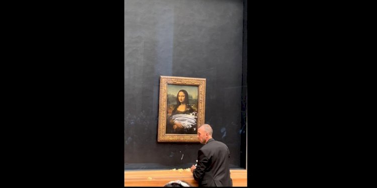 Quadro da Monalisa é atacado por visitante no Louvre