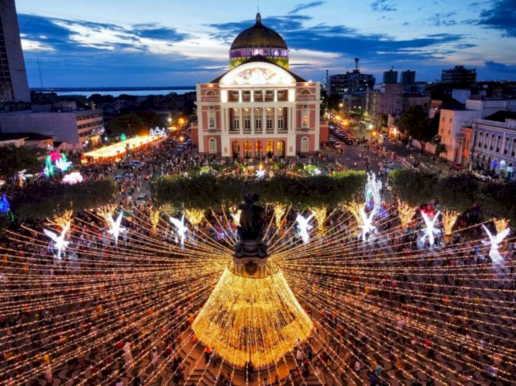 Decoração de Natal do Largo de São Sebastião será inaugurada neste sábado (26), em Manaus