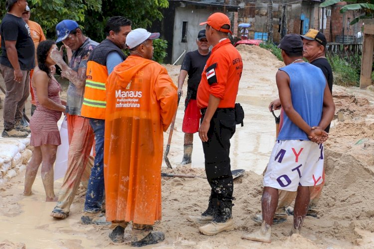 Prefeitura monta força-tarefa para conter danos causados pela chuva na comunidade Monte Cristo