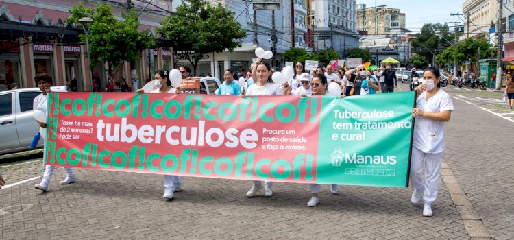 Caminhada de sensibilização encerra campanha de combate à tuberculose em Manaus