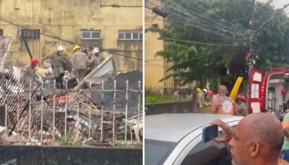 Prédio desaba em Pernambuco; bombeiros falam em múltiplas vítimas