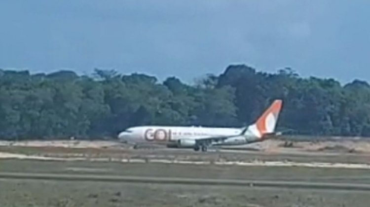 Avião com 150 a bordo tem pane em motor e faz pouso de emergência no Aeroporto de Manaus