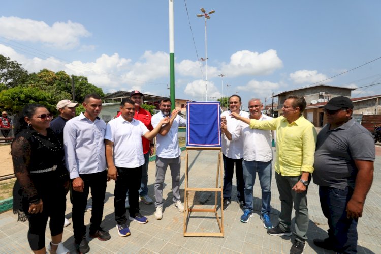 Wilson Lima inaugura iluminação de LED e vistoria reta final de pavimentação viária em Tapauá