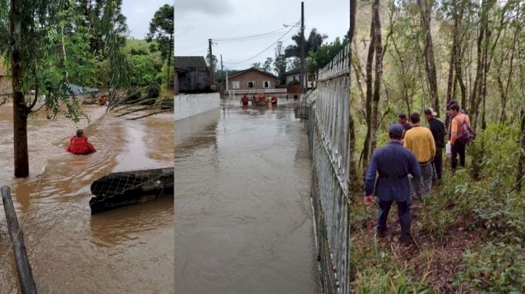 Ciclone no Sul: 54 cidades de SC têm chuvas, alagamentos, deslizamentos e granizo