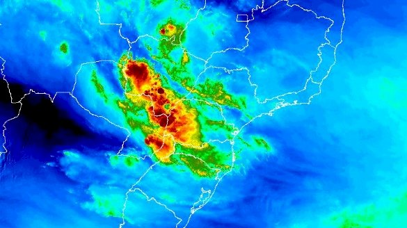 Alerta: Grande ciclone se forma no Sul e choque com massa de ar quente provocará tempestades