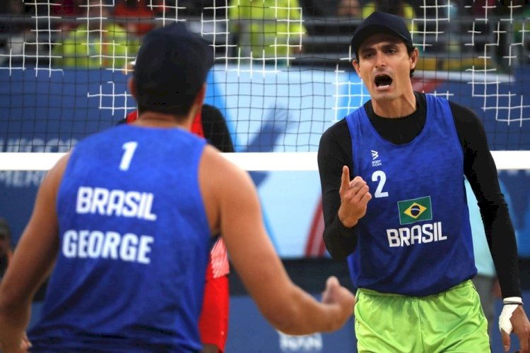 Pan 2023: André e George vencem cubanos e levam ouro no vôlei de praia