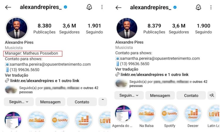 Alexandre Pires apaga nome de empresário do Instagram após operação da PF contra garimpo