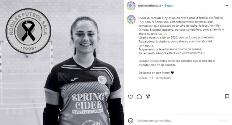 Luto no futsal: Goleira brasileira indicada a melhor do mundo morre aos 26 anos na Espanha