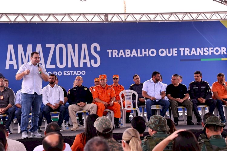 Presidente Roberto Cidade destaca reforço na Segurança Pública com a entrega da Base Arpão 2 e de viaturas para o Corpo de Bombeiros