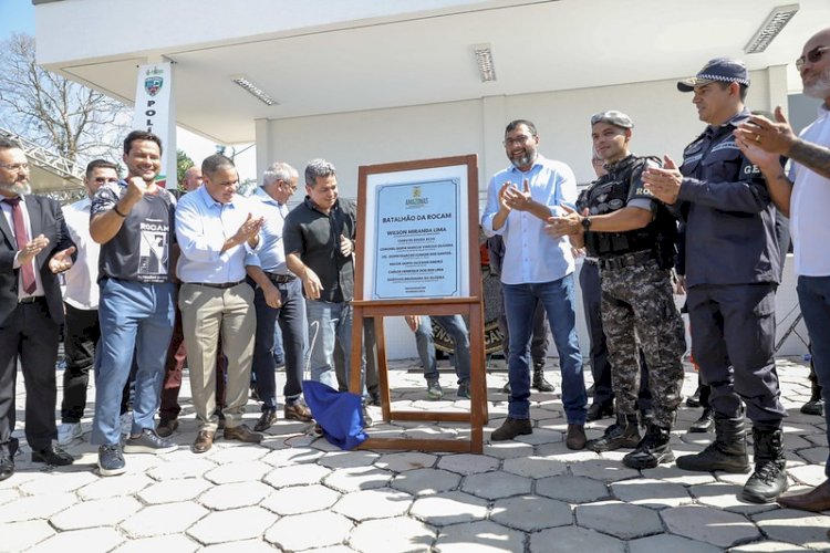 Governador Wilson Lima inaugura novo batalhão da Rocam e destaca preparo das forças de segurança para atender a população