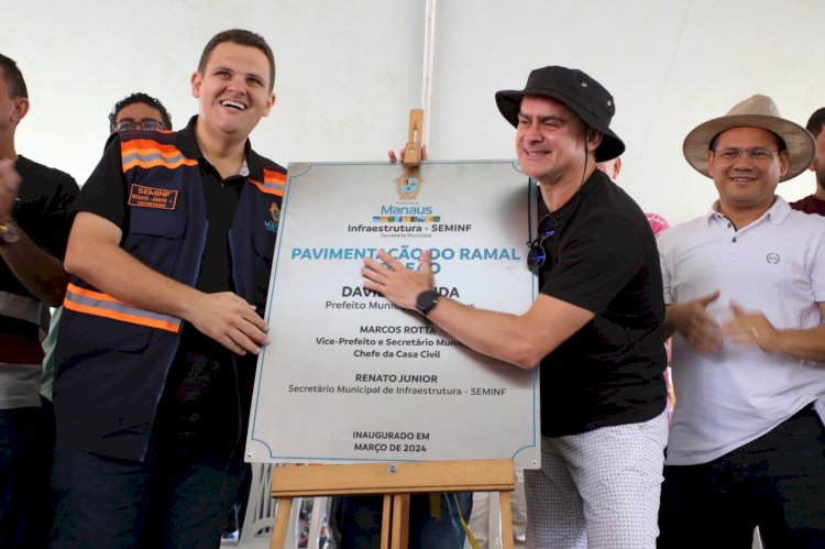 Prefeito inaugura pavimentação do ramal Cachoeira do Leão e anuncia obras em outras vias da zona Rural