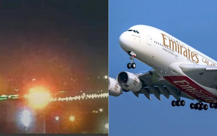 Motor de A380 da Emirates estoura durante decolagem no Aeroporto de Guarulhos; vídeo