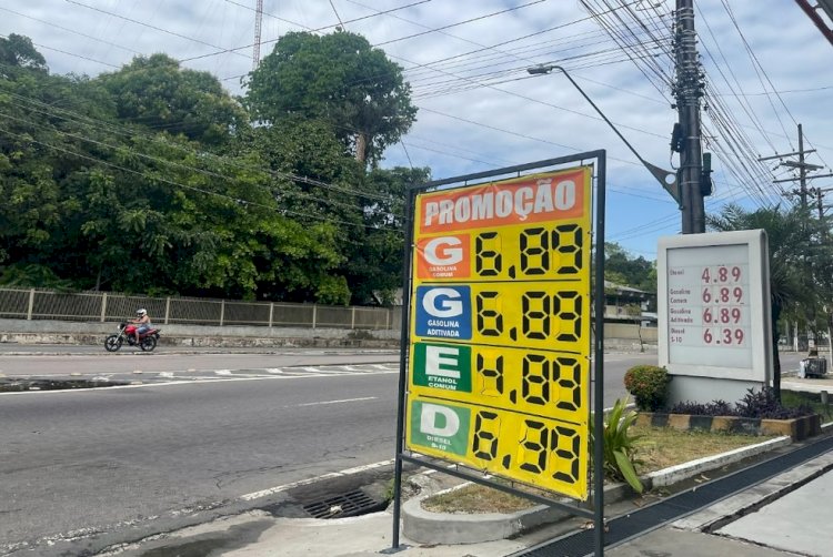 Preço do litro da gasolina sobe em postos de Manaus