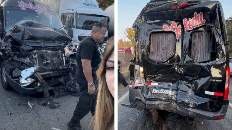 Cantora Melody sofre acidente, e veículo fica destruído