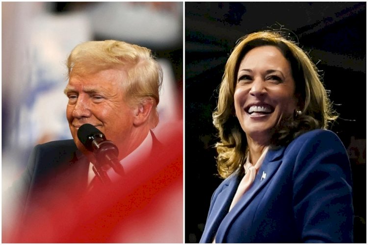 Pesquisa aponta Kamala Harris com 45% nas intenções de voto, ante 41% do Trump, e indica aumento de vantagem entre mulheres e latinos