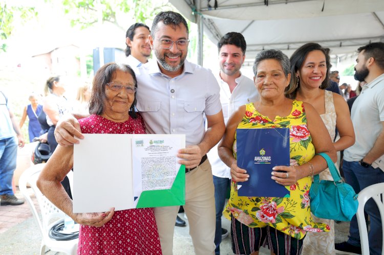 Governador Wilson Lima entrega títulos definitivos para moradores do Residencial Gilberto Mestrinho, alcançando mais de 17 mil imóveis regularizados