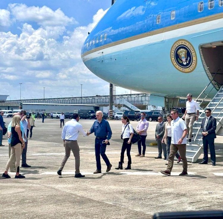 Em visita histórica ao Amazonas, governador Wilson Lima recepciona presidente dos Estados Unidos, Joe Biden