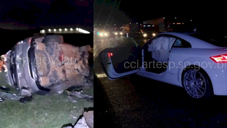 Acidente entre Porsche, Audi e Subaru deixa um morto e três feridos em São Paulo