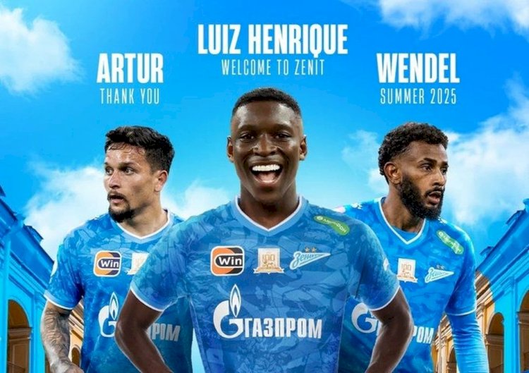 Zenit oficializa contratação de Luiz Henrique e vendas de Wendel e Artur ao Botafogo